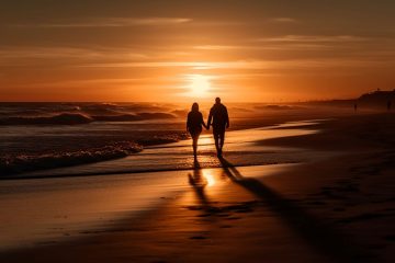 sunset-romance-two-people-embracing-beach-generated-by-ai